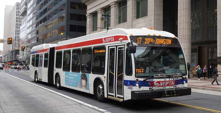 SEPTA NovaBus LFS HEV 7466